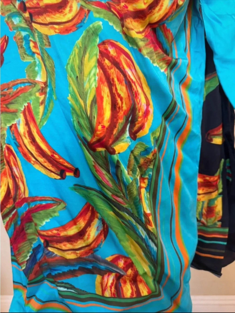 Farm Rio banana mini wrap dress